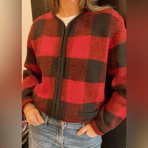 Vintage buffalo check cardigan